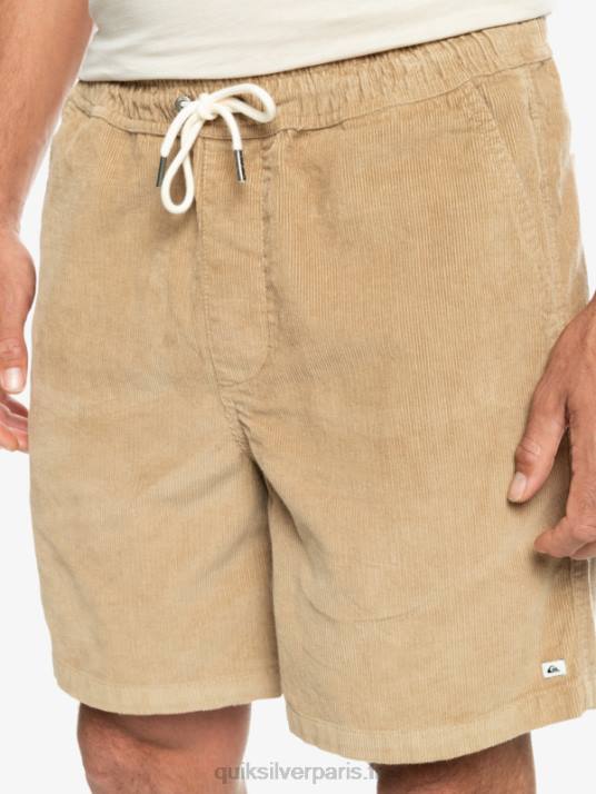 Hommes Quiksilver short en velours côtelé taxer D6PT359 plage
