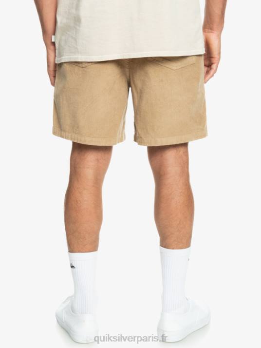 Hommes Quiksilver short en velours côtelé taxer D6PT359 plage