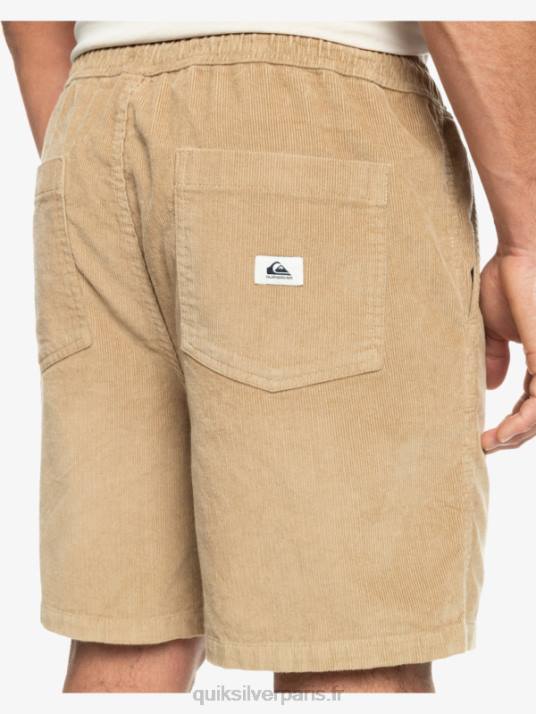 Hommes Quiksilver short en velours côtelé taxer D6PT359 plage