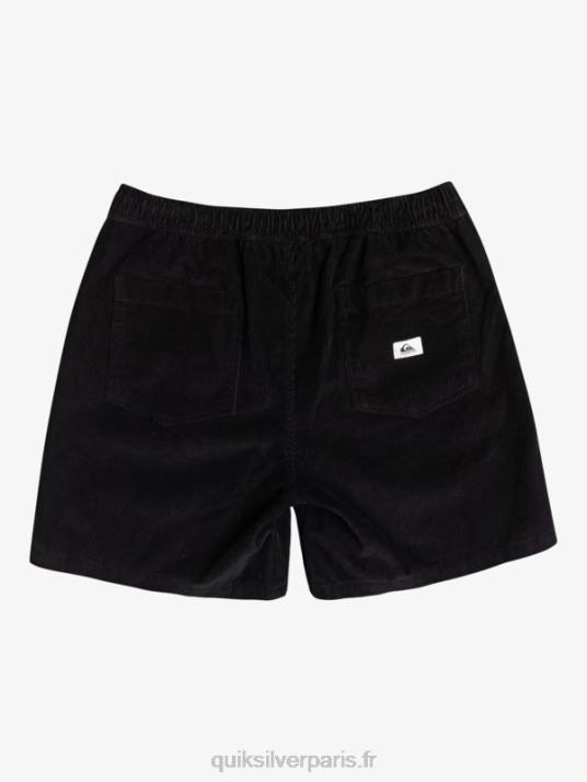 Hommes Quiksilver short en velours côtelé taxer D6PT360 noir