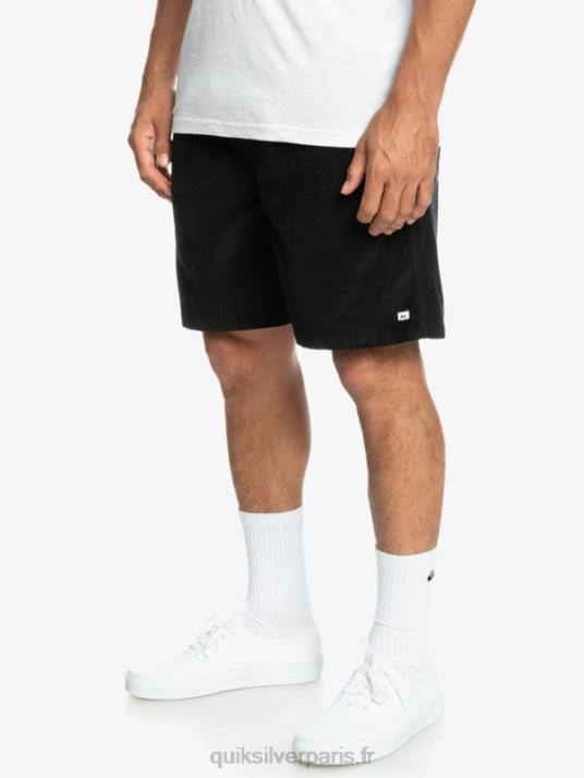Hommes Quiksilver short en velours côtelé taxer D6PT360 noir