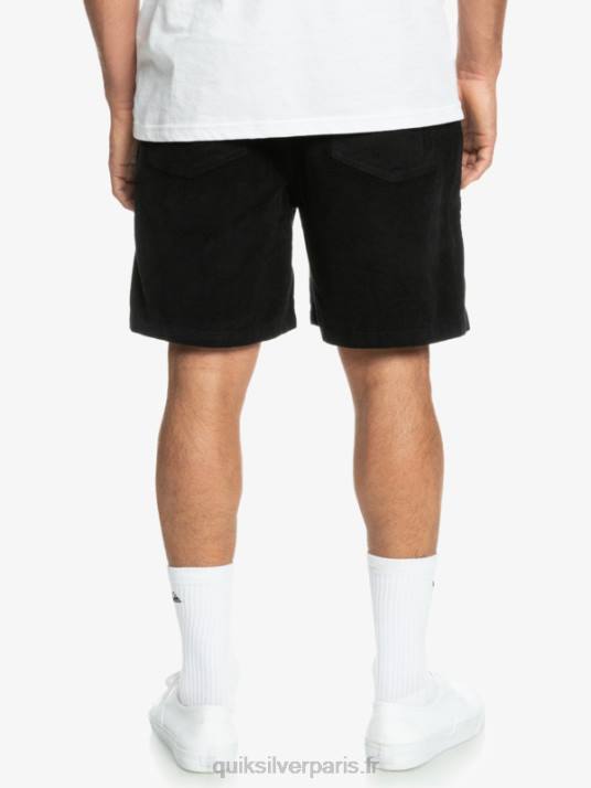 Hommes Quiksilver short en velours côtelé taxer D6PT360 noir