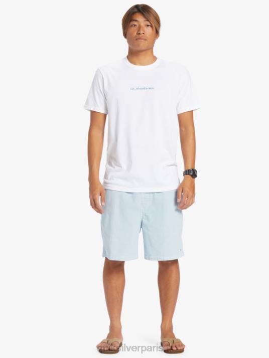 Hommes Quiksilver short en velours côtelé taxer D6PT361 bleu céleste