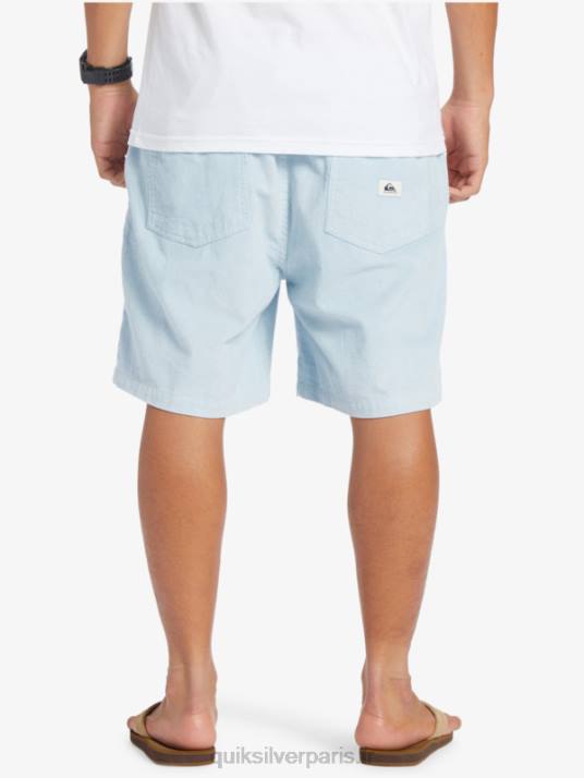 Hommes Quiksilver short en velours côtelé taxer D6PT361 bleu céleste