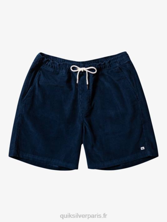 Hommes Quiksilver short en velours côtelé taxer D6PT362 La marine de minuit