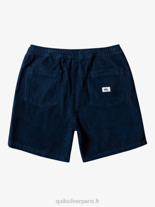 Hommes Quiksilver short en velours côtelé taxer D6PT362 La marine de minuit