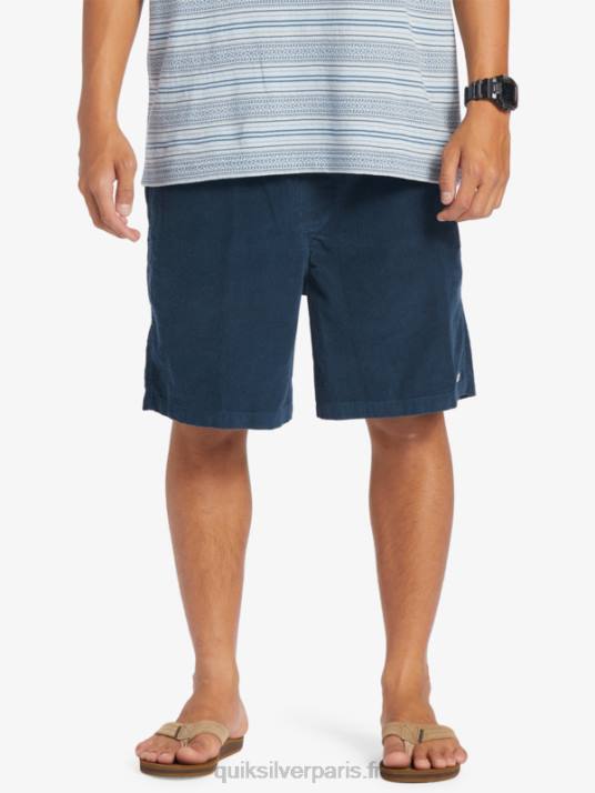 Hommes Quiksilver short en velours côtelé taxer D6PT362 La marine de minuit