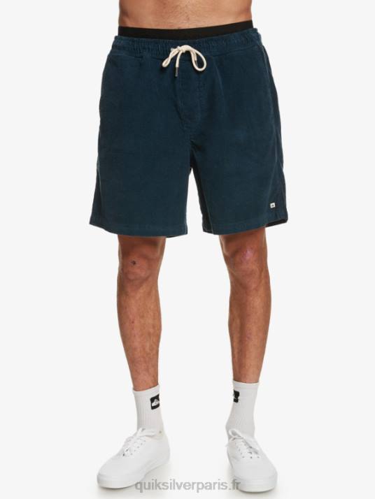 Hommes Quiksilver short en velours côtelé taxer D6PT362 La marine de minuit