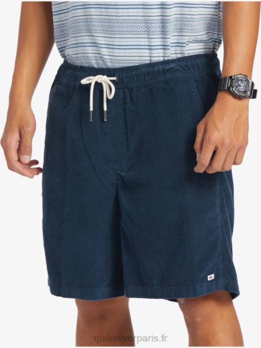 Hommes Quiksilver short en velours côtelé taxer D6PT362 La marine de minuit