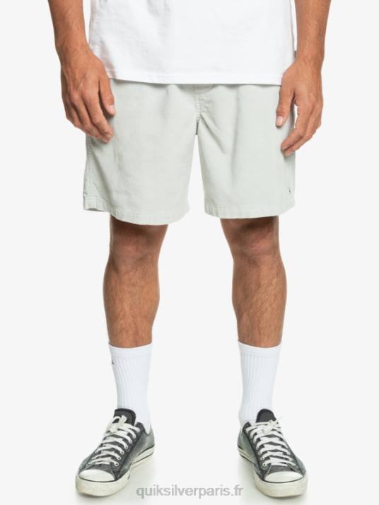 Hommes Quiksilver short en velours côtelé taxer D6PT363 gris violet