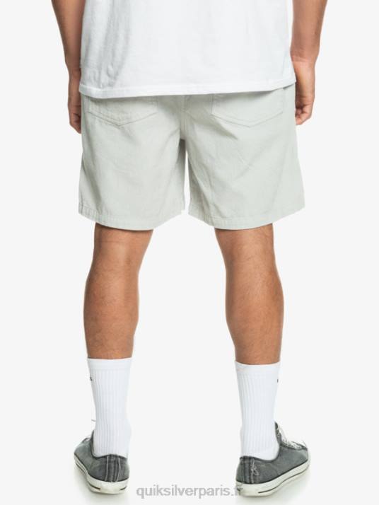 Hommes Quiksilver short en velours côtelé taxer D6PT363 gris violet