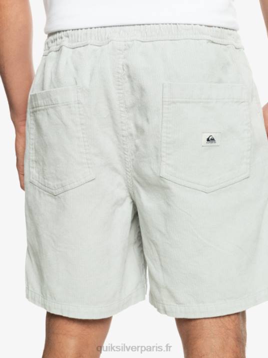 Hommes Quiksilver short en velours côtelé taxer D6PT363 gris violet