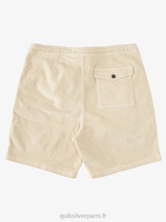 Hommes Quiksilver short en velours côtelé waterman D6PT873 riz brun