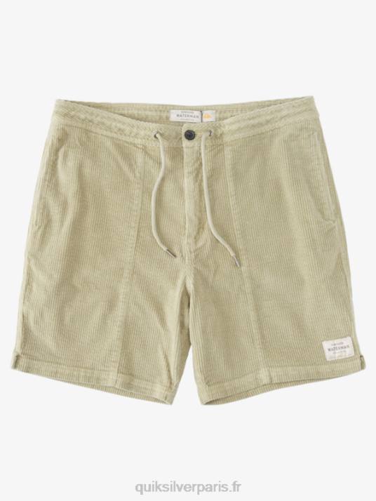 Hommes Quiksilver short en velours côtelé waterman D6PT876 thé