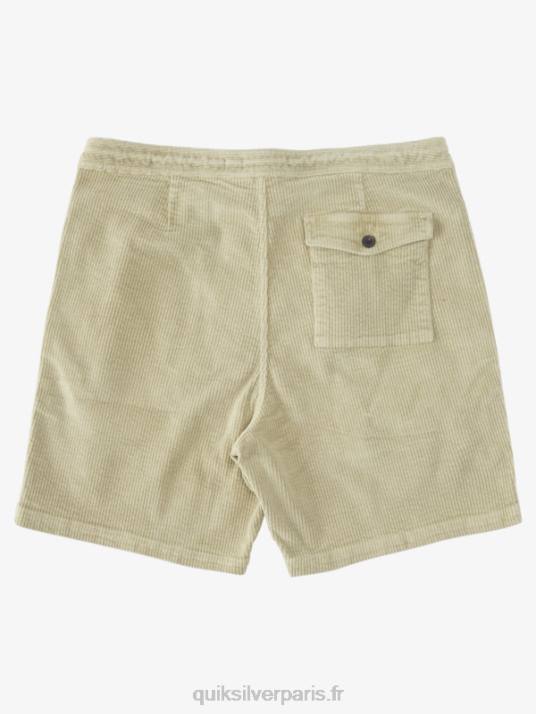 Hommes Quiksilver short en velours côtelé waterman D6PT876 thé