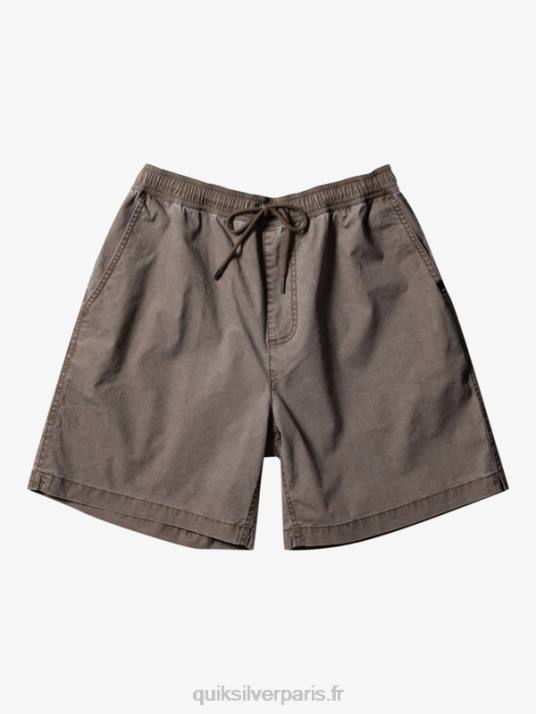 Hommes Quiksilver short élastiqué taxer D6PT322 Pépite de chocolat