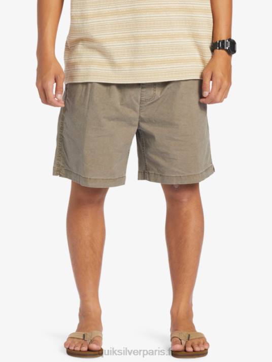 Hommes Quiksilver short élastiqué taxer D6PT322 Pépite de chocolat