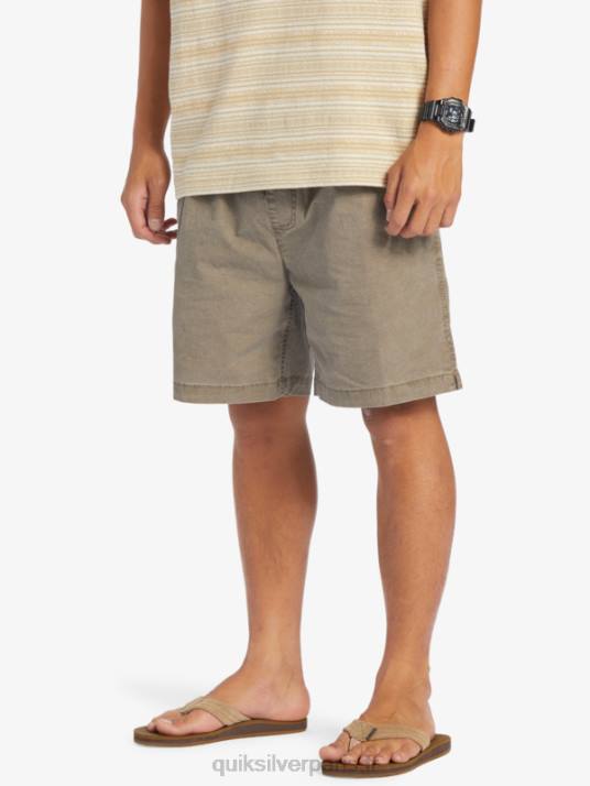 Hommes Quiksilver short élastiqué taxer D6PT322 Pépite de chocolat