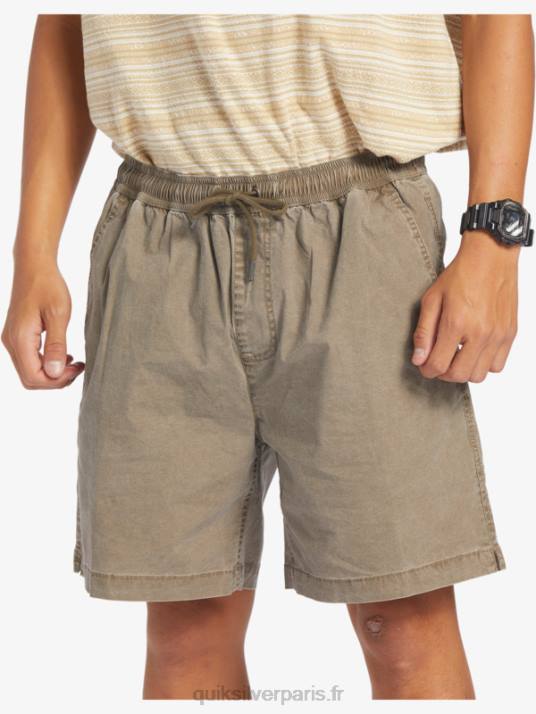 Hommes Quiksilver short élastiqué taxer D6PT322 Pépite de chocolat