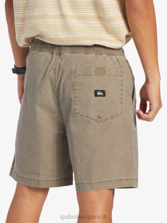 Hommes Quiksilver short élastiqué taxer D6PT322 Pépite de chocolat