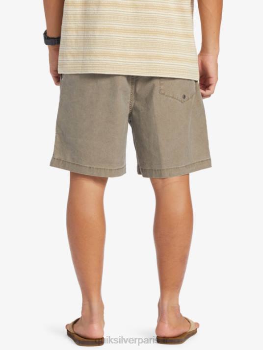 Hommes Quiksilver short élastiqué taxer D6PT322 Pépite de chocolat