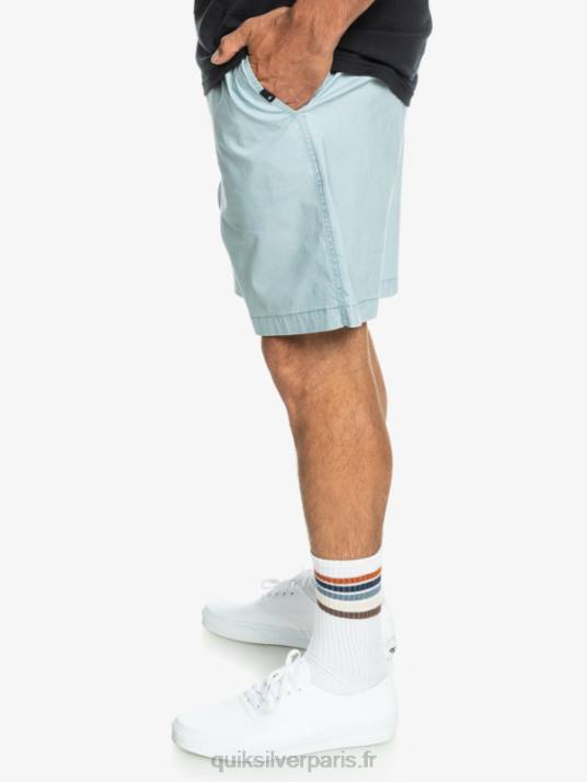 Hommes Quiksilver short élastiqué taxer D6PT324 bleu céleste
