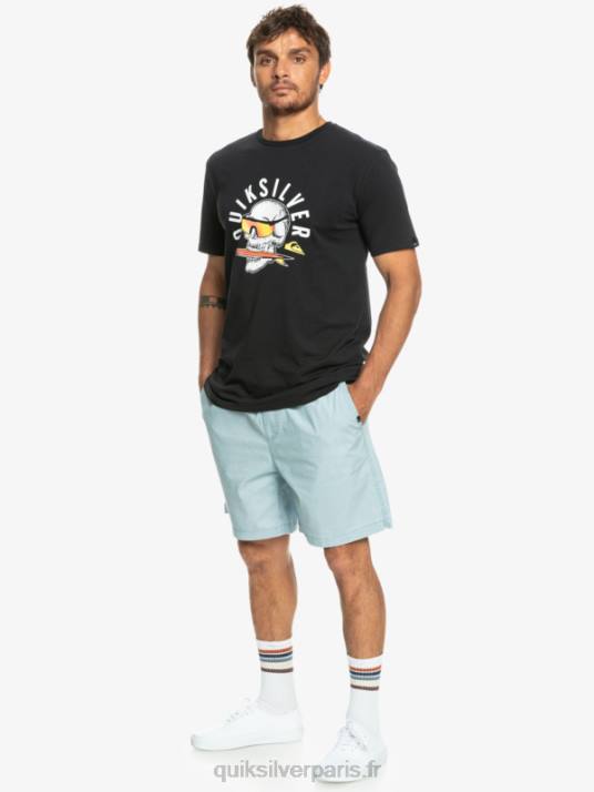 Hommes Quiksilver short élastiqué taxer D6PT324 bleu céleste