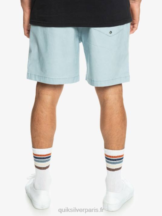 Hommes Quiksilver short élastiqué taxer D6PT324 bleu céleste