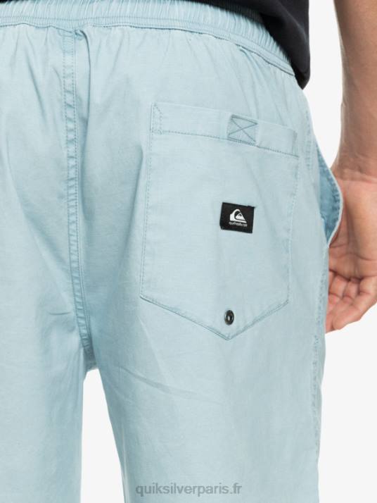 Hommes Quiksilver short élastiqué taxer D6PT324 bleu céleste