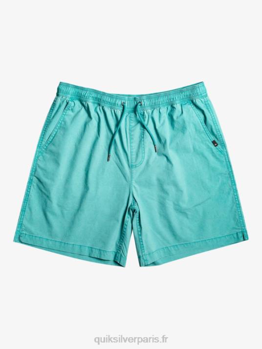 Hommes Quiksilver short élastiqué taxer D6PT325 bleu de bretagne