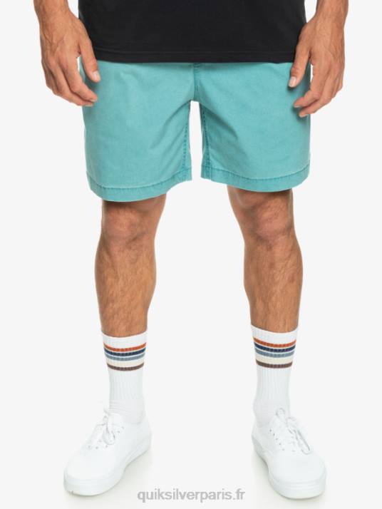 Hommes Quiksilver short élastiqué taxer D6PT325 bleu de bretagne