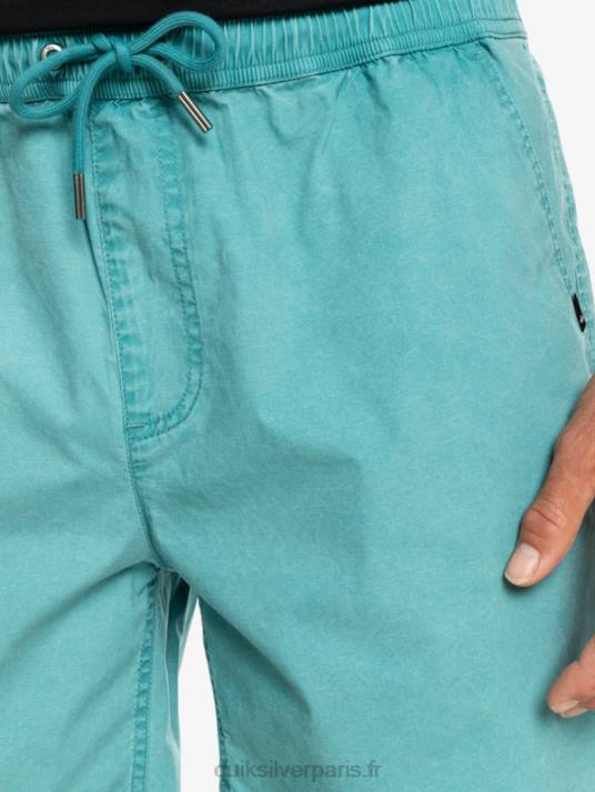 Hommes Quiksilver short élastiqué taxer D6PT325 bleu de bretagne