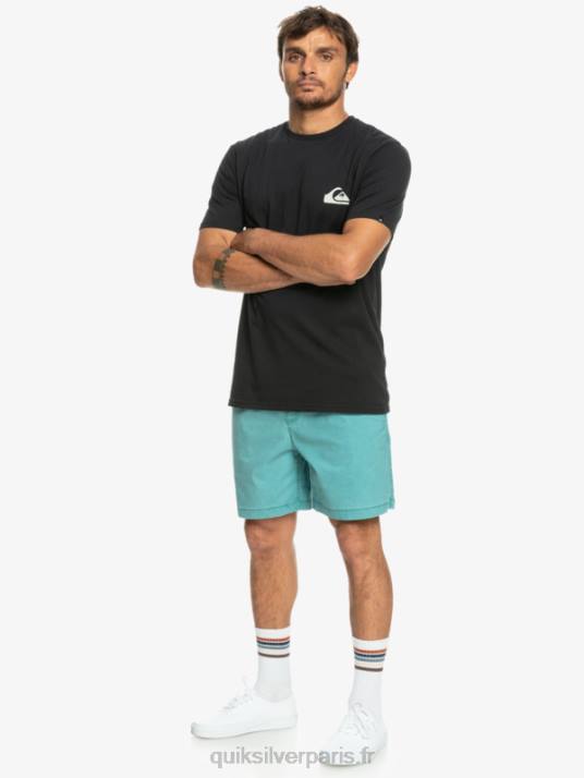 Hommes Quiksilver short élastiqué taxer D6PT325 bleu de bretagne