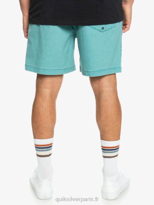 Hommes Quiksilver short élastiqué taxer D6PT325 bleu de bretagne