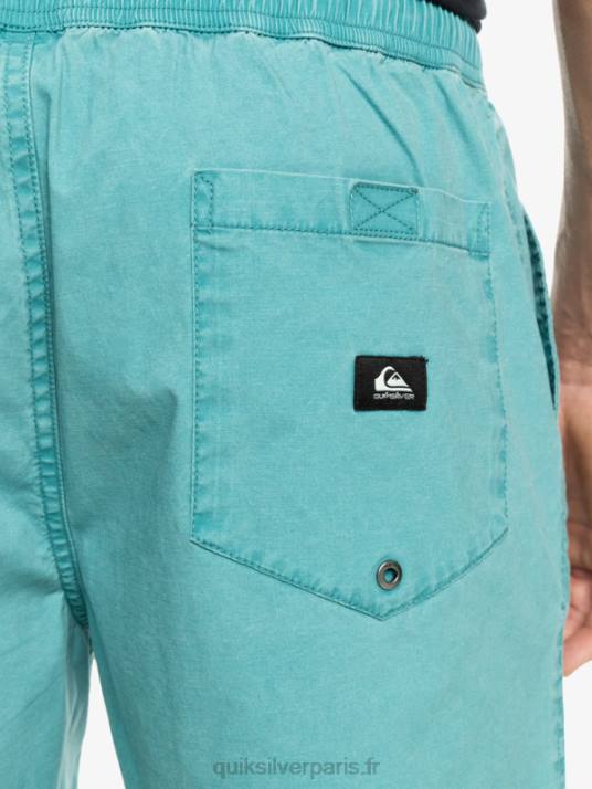 Hommes Quiksilver short élastiqué taxer D6PT325 bleu de bretagne
