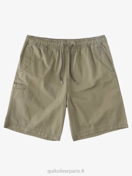 Hommes Quiksilver short waterman last light élastiqué 19 D6PT253 olive poussiéreuse