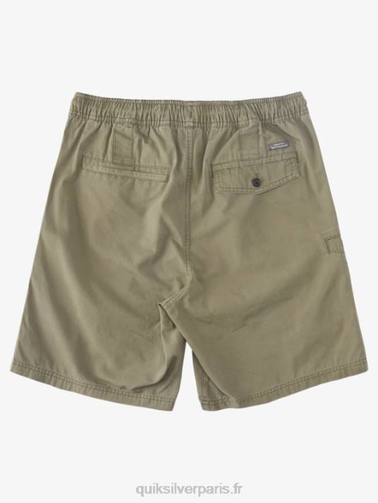 Hommes Quiksilver short waterman last light élastiqué 19 D6PT253 olive poussiéreuse