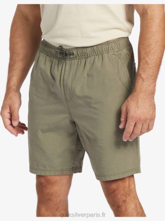 Hommes Quiksilver short waterman last light élastiqué 19 D6PT253 olive poussiéreuse