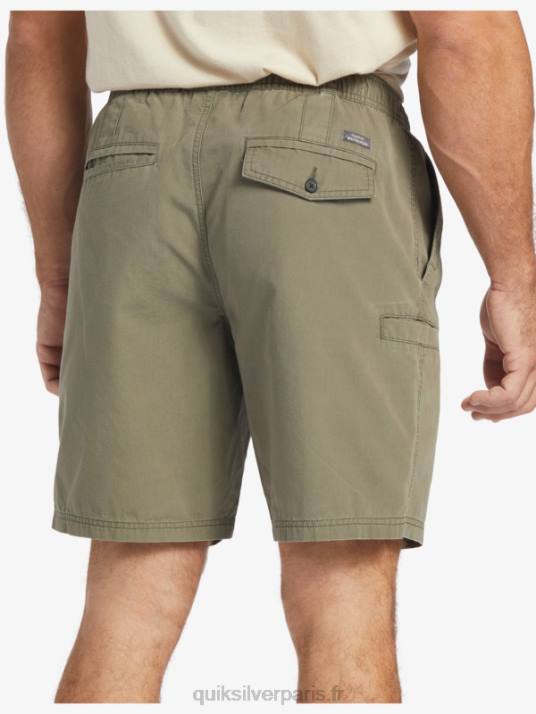 Hommes Quiksilver short waterman last light élastiqué 19 D6PT253 olive poussiéreuse