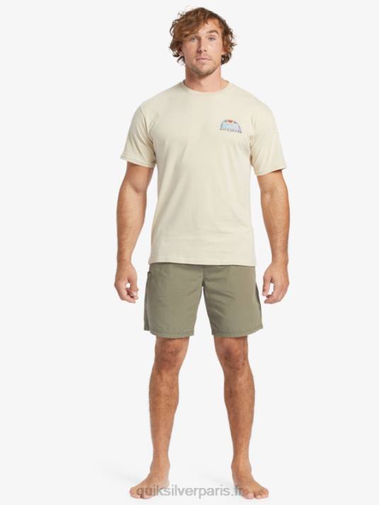 Hommes Quiksilver short waterman last light élastiqué 19 D6PT253 olive poussiéreuse