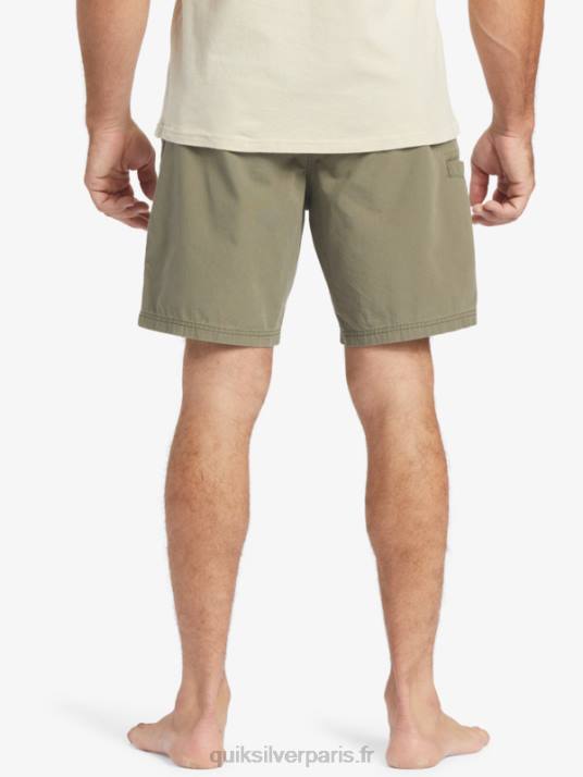 Hommes Quiksilver short waterman last light élastiqué 19 D6PT253 olive poussiéreuse