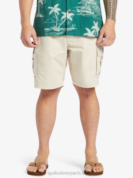 Hommes Quiksilver short waterman maldive atoll cargo 20 D6PT786 riz brun