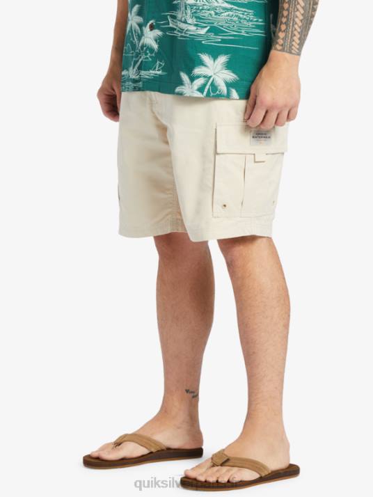 Hommes Quiksilver short waterman maldive atoll cargo 20 D6PT786 riz brun