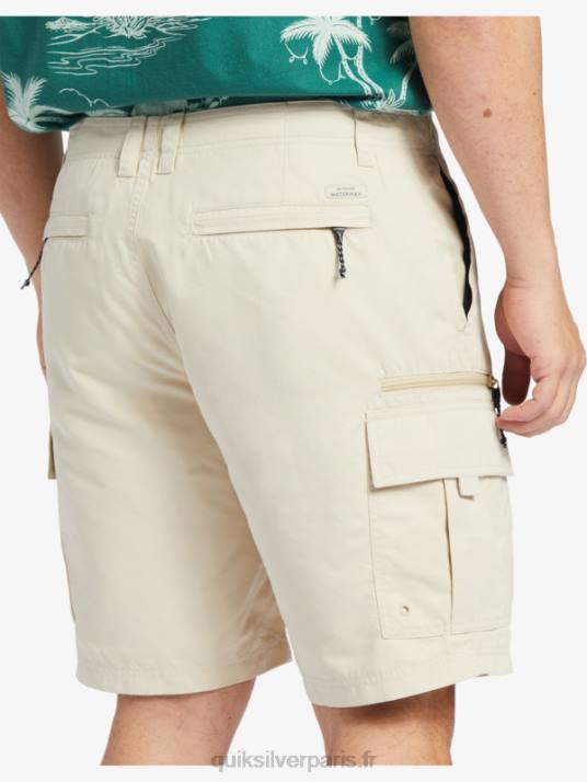 Hommes Quiksilver short waterman maldive atoll cargo 20 D6PT786 riz brun