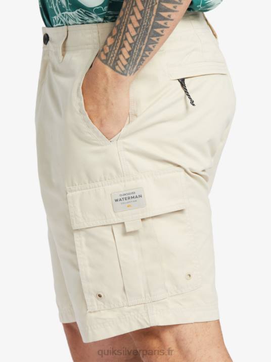 Hommes Quiksilver short waterman maldive atoll cargo 20 D6PT786 riz brun