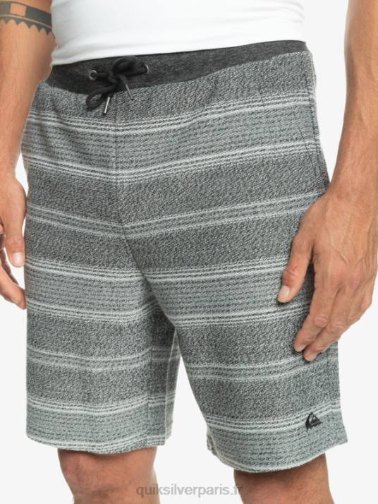 Hommes Quiksilver super short de survêtement otway D6PT329 rayure otway noire