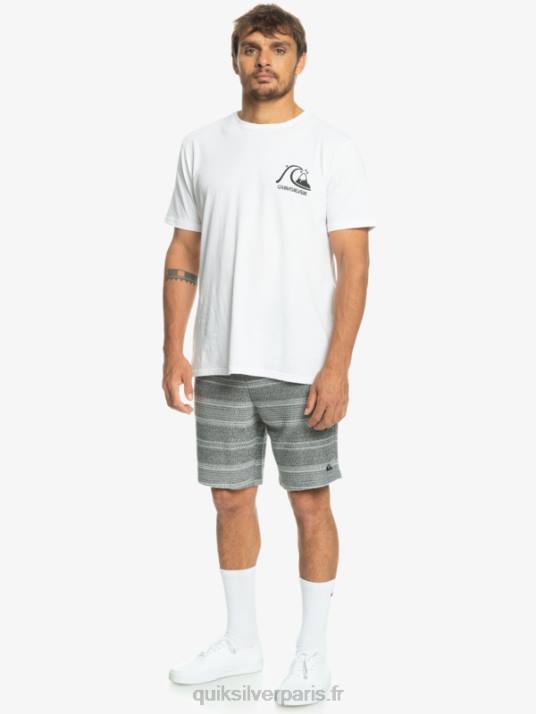 Hommes Quiksilver super short de survêtement otway D6PT329 rayure otway noire