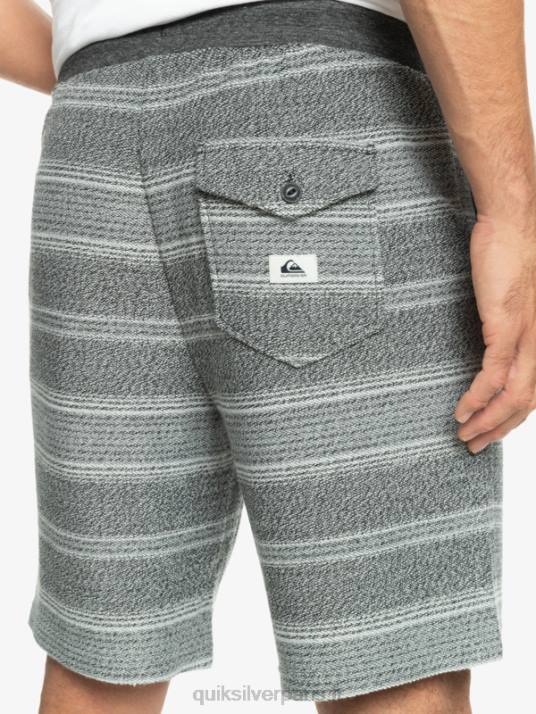 Hommes Quiksilver super short de survêtement otway D6PT329 rayure otway noire