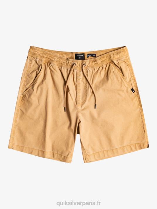 Hommes Quiksilver taxer 17 short taille élastique D6PT1377 tanin