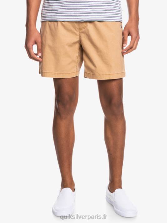 Hommes Quiksilver taxer 17 short taille élastique D6PT1377 tanin